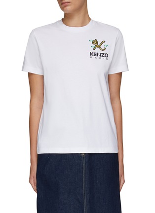 Main View - Click To Enlarge - KENZO - Tiger 'K' Chest Logo Cotton Crewneck T-Shirt