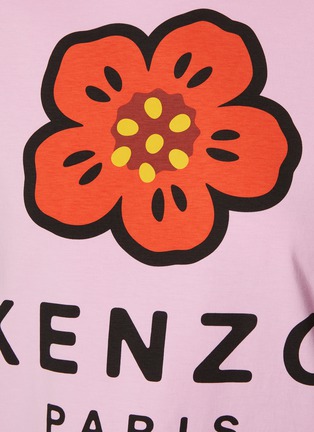  - KENZO - Poppy Print Branded Tag Cotton Crewneck T-Shirt