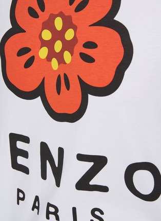  - KENZO - Flower Print Logo Cotton Crewneck T-Shirt