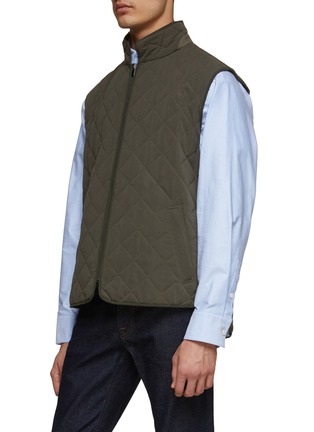 Detail View - Click To Enlarge - EQUIL - REMOVABLE MICROFIBER VEST PLAID JACQUARD HOODED JACKET