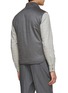 Back View - Click To Enlarge - EQUIL - ZIP FRONT MOCK COLLAR TONAL SUEDE TRIMS REVERSIBLE CASHMERE VEST