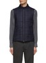 Main View - Click To Enlarge - EQUIL - FRONT ZIP MOCK NECK TONAL PLAID MERINO WOOL VEST