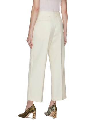 Back View - Click To Enlarge - DRIES VAN NOTEN - Pleated Tailored Cropped Straight Pants
