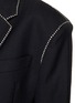  - DRIES VAN NOTEN - Clear Stone Trim Wide Padded Shoulder Double Breasted Blazer