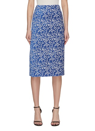 Main View - Click To Enlarge - DRIES VAN NOTEN - Floral Chenille Jacquard Straight Skirt