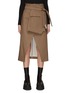 Main View - Click To Enlarge - A.W.A.K.E. MODE - Belted Shepherd Check Deconstructed Wrap Skirt
