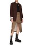 Figure View - Click To Enlarge - A.W.A.K.E. MODE - Belted Shepherd Check Deconstructed Wrap Skirt