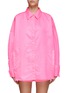 Main View - Click To Enlarge - THE FRANKIE SHOP - ‘Perla’ Concealed Placket Oversized Shirt Jacket
