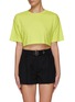 Main View - Click To Enlarge - THE FRANKIE SHOP - ‘Karina’ Cropped Cotton Crewneck T-Shirt