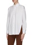 Detail View - Click To Enlarge - VINCE - Convertible Side Slit Cotton Button-Up Shirt
