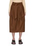 Main View - Click To Enlarge - VINCE - SELF TIE WAIST COTTON MIDI SKIRT