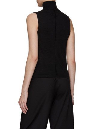 Back View - Click To Enlarge - THE ROW - ‘Falun’ Turtleneck Sleeveless Cashmere Knit Top