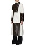 Detail View - Click To Enlarge - THE ROW - ‘TRAVIESA’ BELTED COLOUR-BLOCK LEATHER COAT