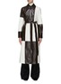 Main View - Click To Enlarge - THE ROW - ‘TRAVIESA’ BELTED COLOUR-BLOCK LEATHER COAT