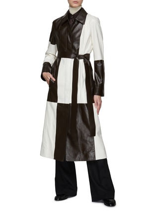 Figure View - Click To Enlarge - THE ROW - ‘TRAVIESA’ BELTED COLOUR-BLOCK LEATHER COAT