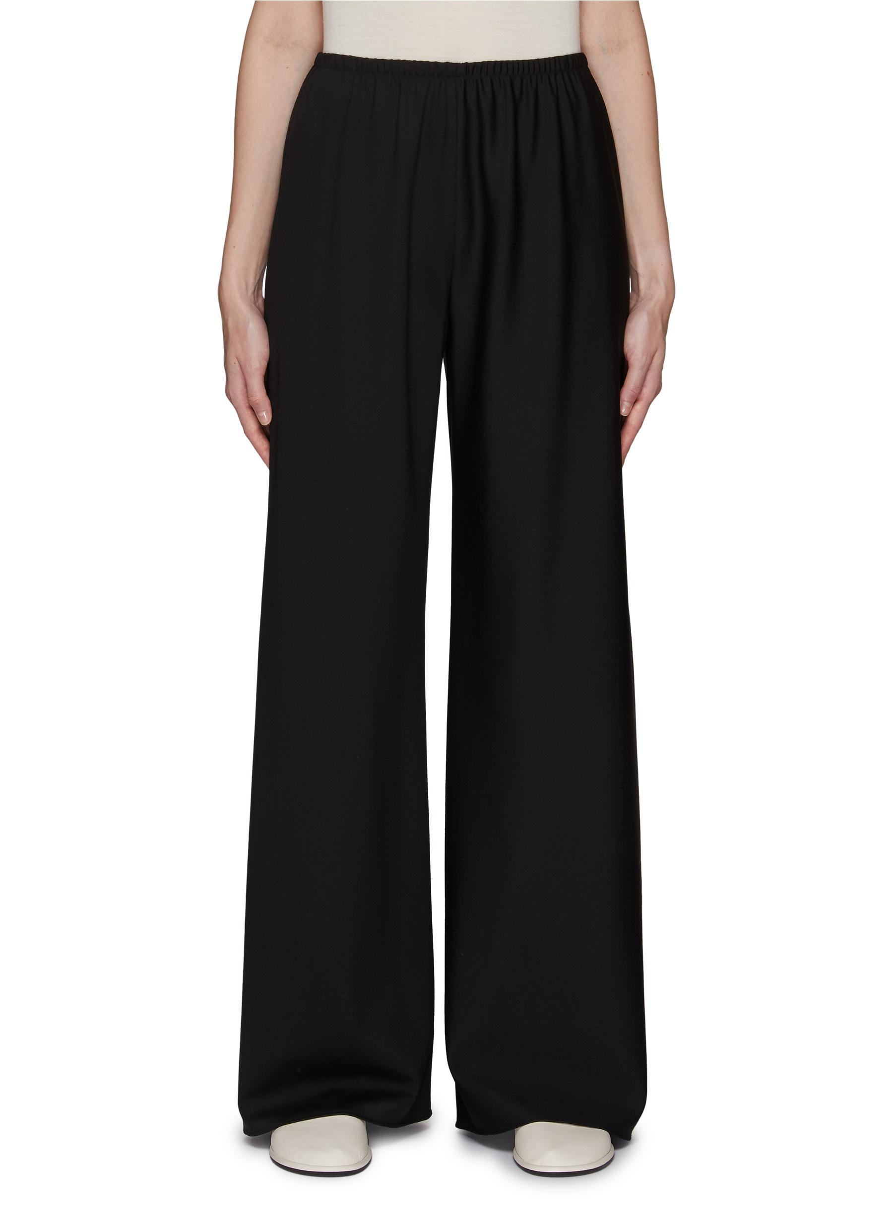 The Row Gala Virgin Wool Wide-leg Pants In Black