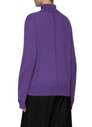 Back View - Click To Enlarge - THE ROW - ‘Ciba’ Turtleneck Long-Sleeved Cashmere Knit Top