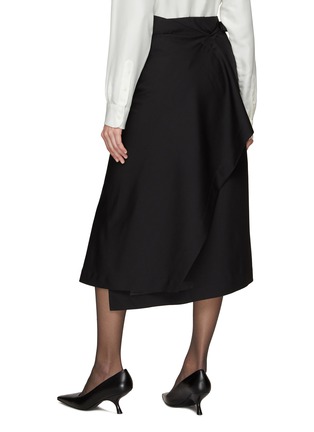 Back View - Click To Enlarge - THE ROW - ‘ONDA’ WRAP DETAIL MIDWEIGHT WOOL MIDI SKIRT
