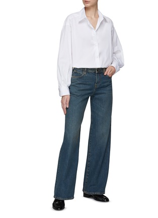 Figure View - Click To Enlarge - THE ROW - ‘EGLITTA’ MID RISE STRAIGHT LEG DENIM JEANS