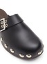 Detail View - Click To Enlarge - GANNI - Buckled Strap Studded Leather Clogs