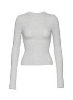 SKIMS: Gray Cotton Jersey Long Sleeve T-Shirt