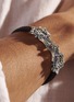  - JOHN HARDY - ‘Legends Naga’ Sapphire Silver Double Woven Leather Strap Bracelet