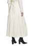 Back View - Click To Enlarge - RUOHAN - ‘Dunand’ Pleated Cotton High waist Maxi Skirt