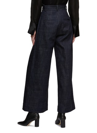 Back View - Click To Enlarge - RUOHAN - ‘Ata’ Pleated High Waist Wide Leg Jeans