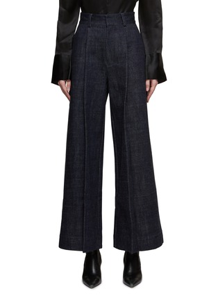 Main View - Click To Enlarge - RUOHAN - ‘Ata’ Pleated High Waist Wide Leg Jeans