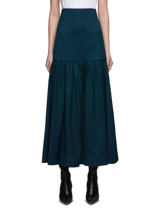 Main View - Click To Enlarge - RUOHAN - ‘Moen’ Silky High Waist Tiered Maxi Skirt