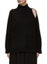 Main View - Click To Enlarge - RUOHAN - ‘ELLEF’ TURTLENECK CUTOUT DETAIL KNIT SWEATER