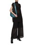Figure View - Click To Enlarge - RUOHAN - ‘NAM’ ELASTICATED WAIST SMOCKED KNIT WIDE LEG PANTS