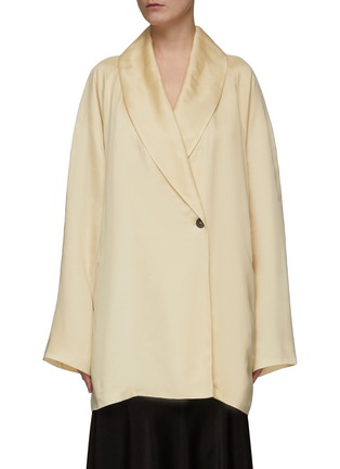 Main View - Click To Enlarge - RUOHAN - ‘GAU’ SHAWL COLLAR BUTTON FRONT JACKET