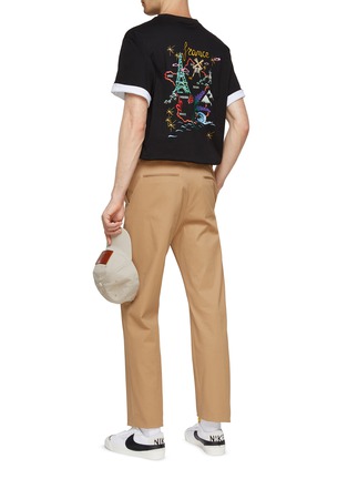 Figure View - Click To Enlarge - KENZO - Reversible Back Map Graphic Cotton Oversized Crewneck T-Shirt