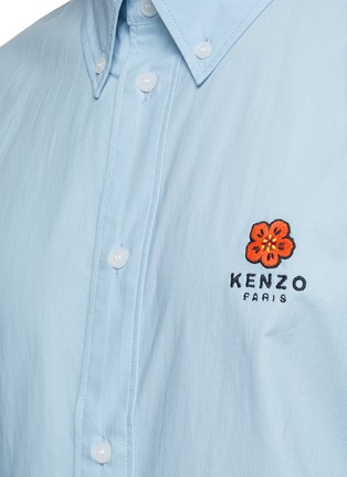  - KENZO - FLOWER LOGO PRINT LONG SLEEVE BUTTON UP SHIRT