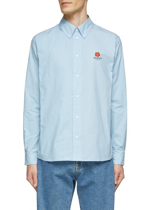 Main View - Click To Enlarge - KENZO - FLOWER LOGO PRINT LONG SLEEVE BUTTON UP SHIRT