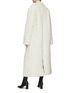 Back View - Click To Enlarge - BEVZA - ‘WHITE FISH’ NOTCH LAPEL LONG COAT