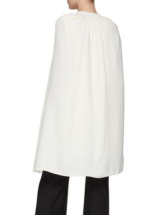 Back View - Click To Enlarge - BEVZA - ‘Envolope’ Detachable Cape Sleeveless Mini Dress