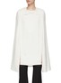 Main View - Click To Enlarge - BEVZA - ‘Envolope’ Detachable Cape Sleeveless Mini Dress