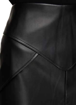  - BEVZA - ‘Envolope’ Front Slit Leathery Skirt