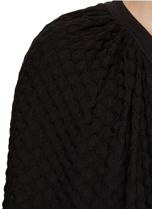  - BEVZA - Detachable Cape Textured Knit Cardigan