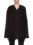 Main View - Click To Enlarge - BEVZA - Detachable Cape Textured Knit Cardigan
