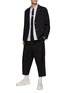 Figure View - Click To Enlarge - COMME DES GARÇONS HOMME - Contrasting Stitching Wool Blend Herringbone Single-Breasted Blazer