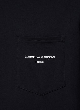  - COMME DES GARÇONS HOMME - Chest Logo Print Cotton Long-Sleeved Pocket T-Shirt