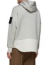 Back View - Click To Enlarge - COMME DES GARÇONS HOMME - Quilted Hem Logo Patch Cotton Drawstring Hoodie