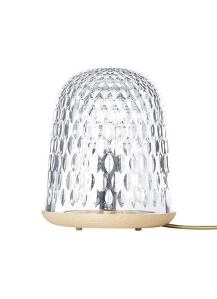 Main View - Click To Enlarge - SAINT-LOUIS - FOLIA GLASS DOME ASH WOOD TABLE LAMP — CLEAR/LIGHT BROWN