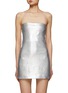 Main View - Click To Enlarge - RTA - ‘ROSE’ STRAPLESS LAMBSKIN LEATHER TUBE MINI DRESS