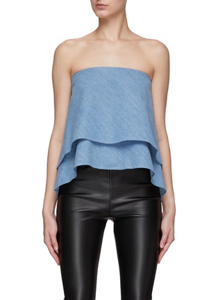Main View - Click To Enlarge - RTA - ‘ELIANA’ STRAPLESS LAYERED TOP