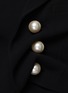  - KIMHĒKIM - ‘Venus’ Pearlescent Button Wool Blend Cropped Wrap Jacket
