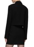 Back View - Click To Enlarge - KIMHĒKIM - ‘Venus’ Pearlescent Button Wool Blend Cropped Wrap Jacket